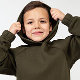 Костюм детский с начёсом (толстовка, брюки) KAFTAN "Basic line" р.36 (134-140), хаки, фото 2