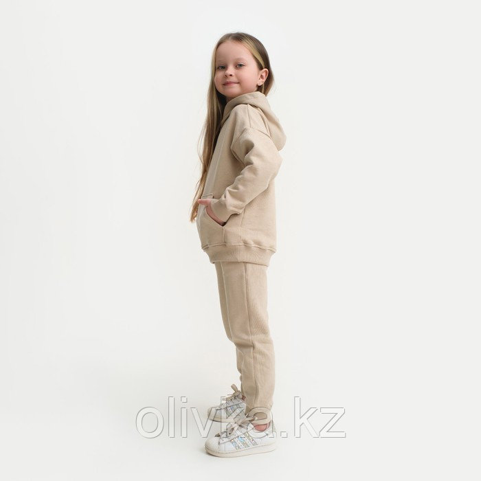 Костюм детский (худи, брюки) KAFTAN "Basic line", размер 32 (110-116), цвет кофейный - фото 3 - id-p113234714