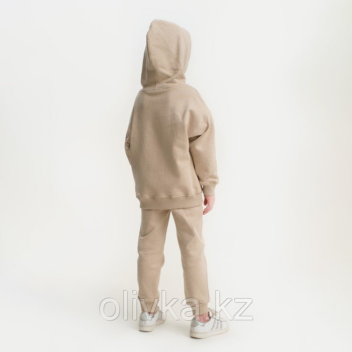 Костюм детский (худи, брюки) KAFTAN "Basic line", размер 32 (110-116), цвет кофейный - фото 4 - id-p113234714