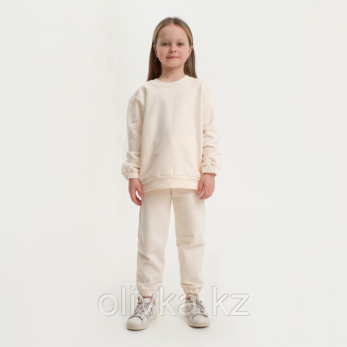 Костюм детский (свитшот, брюки) KAFTAN "Basic line", размер 32 (110-116), цвет бежевый - фото 2 - id-p113234717