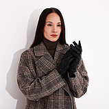 Перчатки женские, безразмерные, с утеплителем, цвет чёрный, фото 4