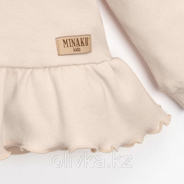 Костюм детский (джемпер, брюки) MINAKU, цвет бежевый, рост 80-86 см - фото 4 - id-p113236351