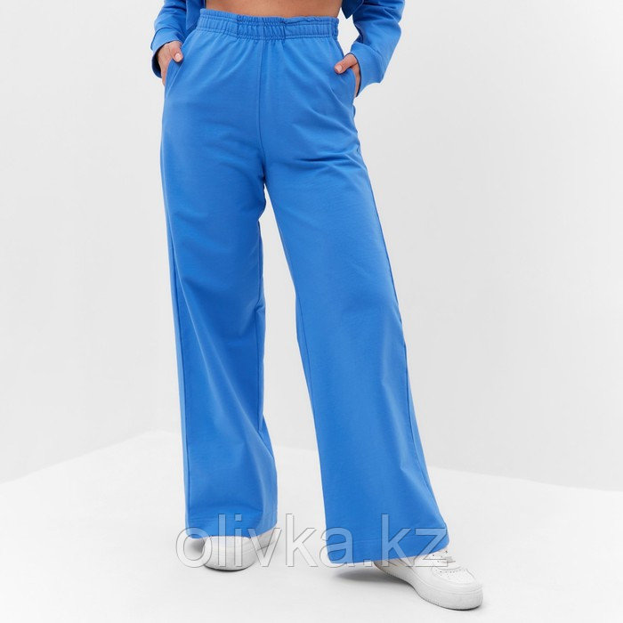 Костюм женский (свитшот/брюки), цвет голубой, размер 42 - фото 4 - id-p113237375