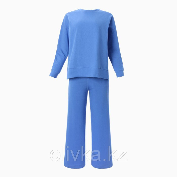 Костюм женский (свитшот/брюки), цвет голубой, размер 42 - фото 6 - id-p113237375