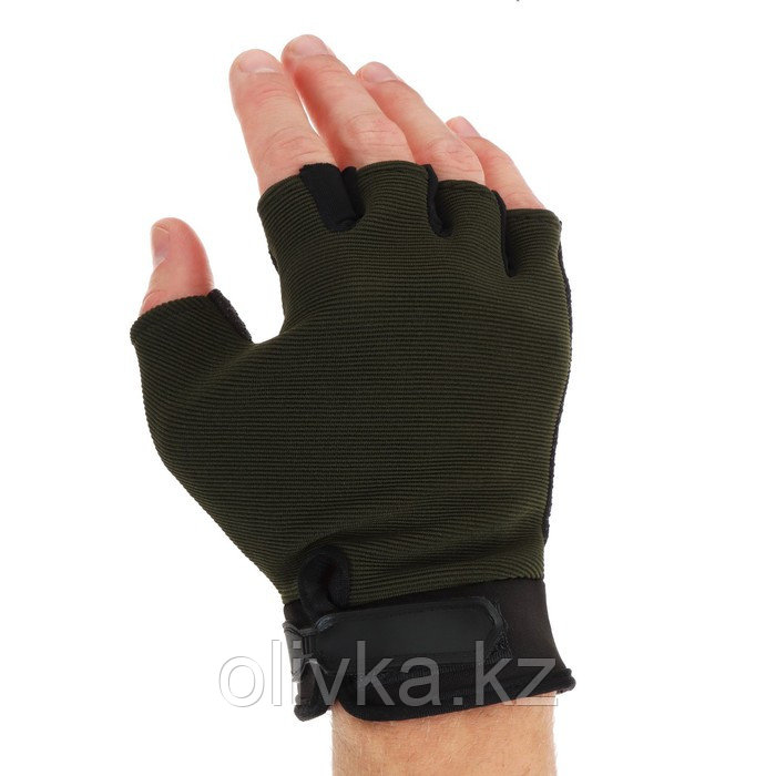 Перчатки "СИБИРСКИЙ СЛЕДОПЫТ", зеленые, без пальцев, размер XL - фото 2 - id-p113236371