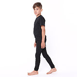 Термобельё для мальчика (кальсоны), цвет черный, рост 140 см, фото 3