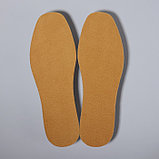 Стельки для обуви, утеплённые, универсальные, 25-43 р-р, 27,5 см, пара, цвет коричневый, фото 3