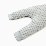 Ползунки-штанишки Крошка Я, BASIC LINE, рост 86-92 см, полоска серая, фото 5