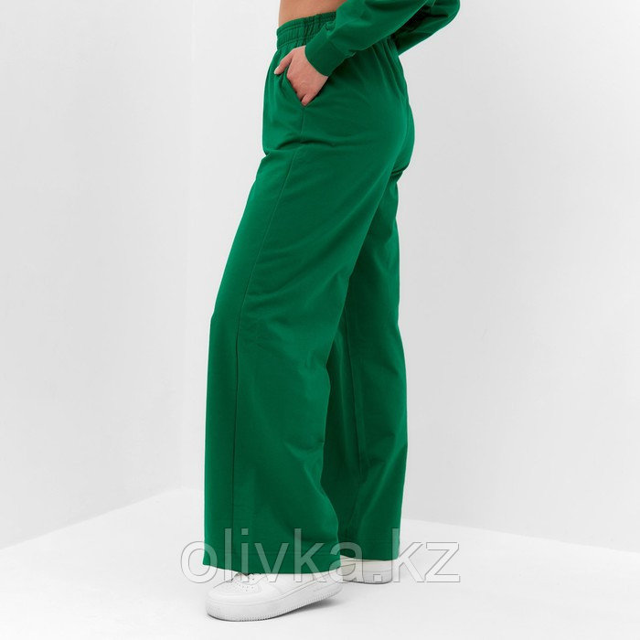 Костюм женский (свитшот/брюки), цвет зелёный, размер 46 - фото 4 - id-p113237378