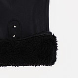 Перчатки женские, безразмерные, с утеплителем, цвет чёрный, фото 3