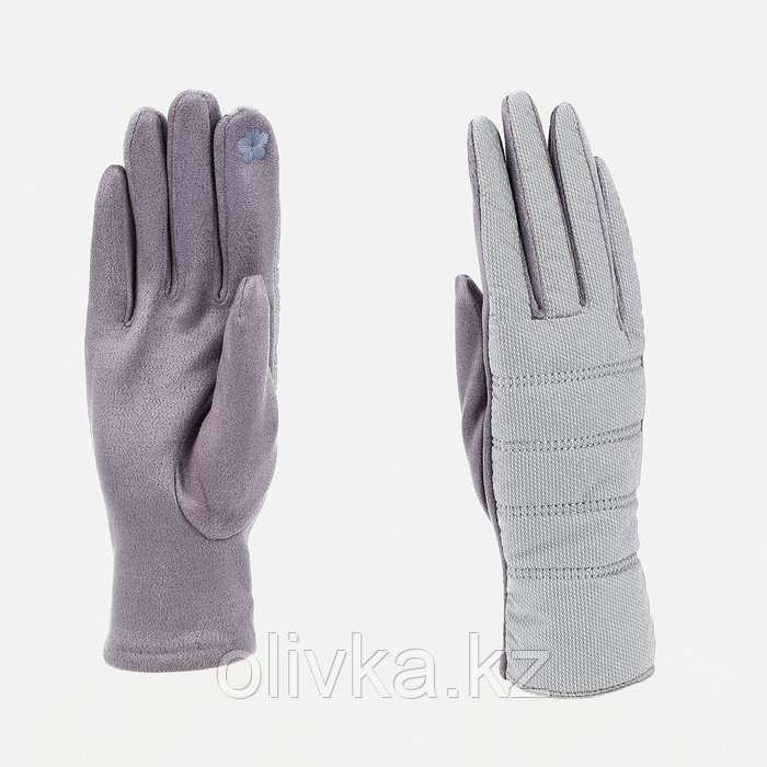 Перчатки женские, безразмерные, с утеплителем, цвет фиолетовый/серебряный - фото 1 - id-p113237389
