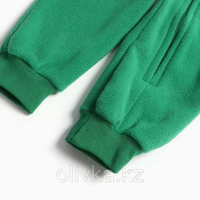 Комбинезон для мальчика флисовый, цвет зелёный, рост 104-110 см - фото 5 - id-p113237392