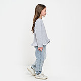 Свитшот для девочки с воланом KAFTAN "Basic line" размер 30 (98-104), цвет серый, фото 5