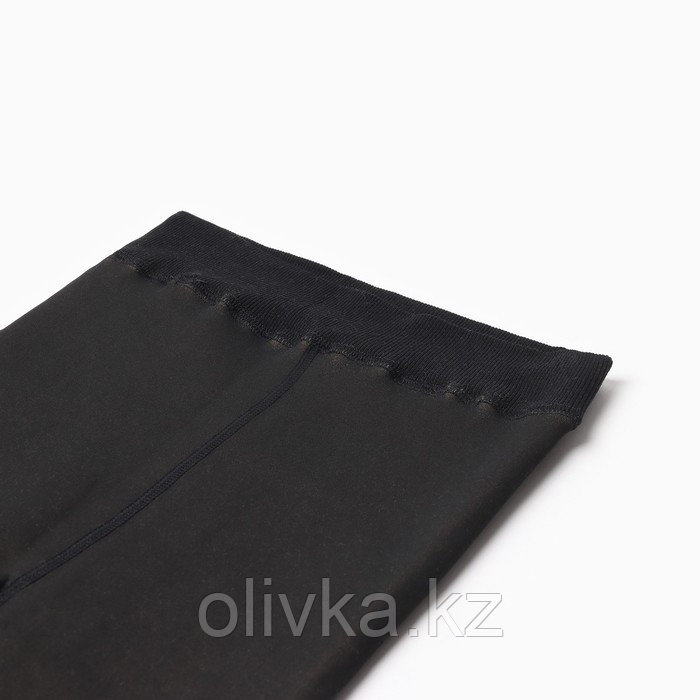 Термоколготки микрофибра с флисом "Вторая кожа" 600 DEN, цвет черный, размер 5-6 - фото 3 - id-p113239459