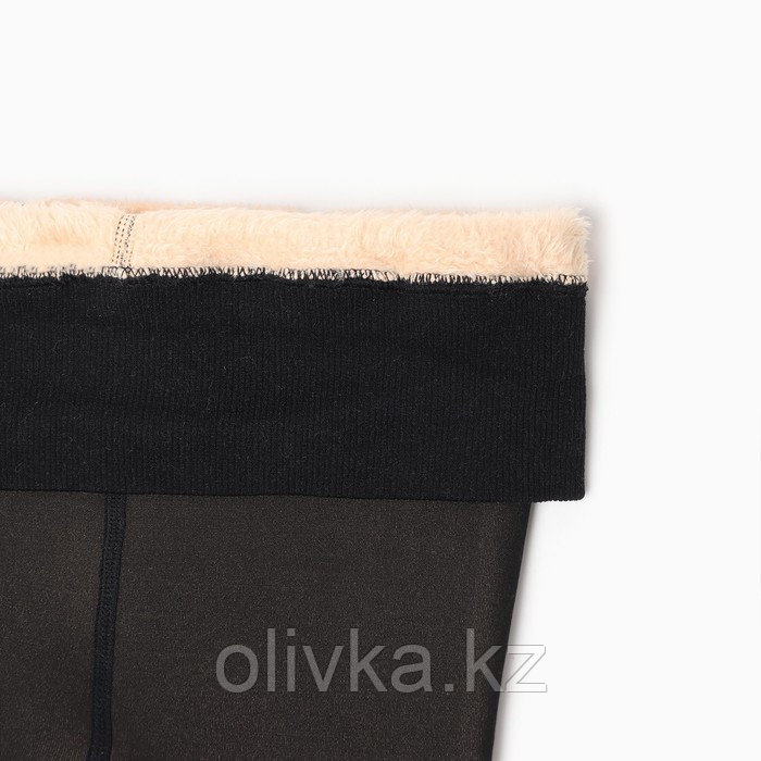 Термоколготки микрофибра с флисом "Вторая кожа" 600 DEN, цвет черный, размер 5-6 - фото 5 - id-p113239459
