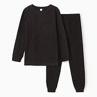 Комплект для мальчиков (джемпер, брюки), ТЕРМО, цвет чёрный, рост 140 см