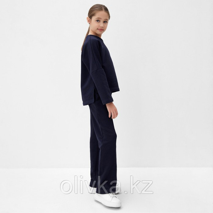 Свитшот детский MINAKU, цвет темно-синий, рост 134 см - фото 4 - id-p113239500