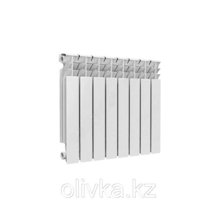 Радиатор алюминиевый Ogint Alpha RAL 9016, 1480 Вт, 500 х 85 мм, 8 секций, белый - фото 1 - id-p113232820