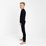 Термобелье для мальчика (лонгслив, легинсы) цвет чёрный, рост 134, фото 2