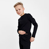 Термобелье для мальчика (лонгслив, легинсы) цвет чёрный, рост 134, фото 4