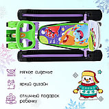 Снегокат с колёсами «Тимка спорт 6», ТС6/МН, с родительской ручкой, со спинкой и ремнём безопасности, фото 3