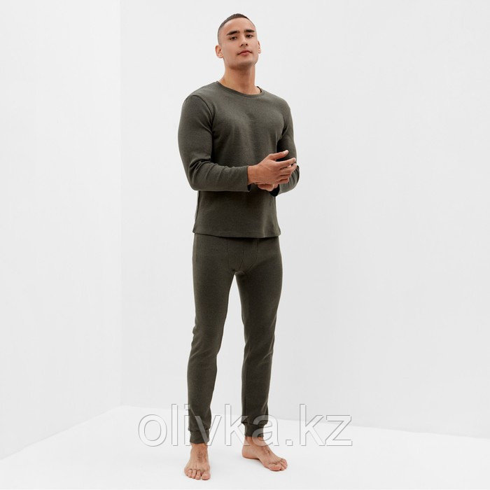 Комплект мужской термо (джемпер, брюки) MINAKU цвет хаки, р-р 50 - фото 1 - id-p113236600