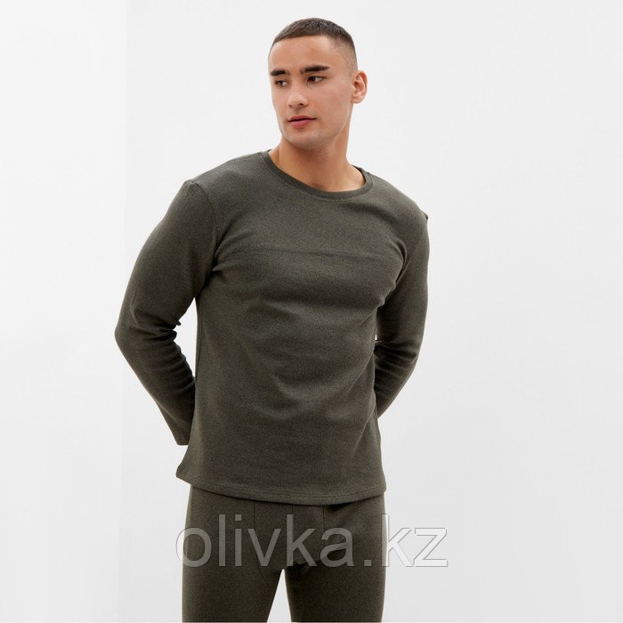 Комплект мужской термо (джемпер, брюки) MINAKU цвет хаки, р-р 50 - фото 2 - id-p113236600
