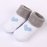 Набор носков для новорождённых 2 пары (4 шт.), махровые от 0 до 6 мес., цвет голубой, фото 4