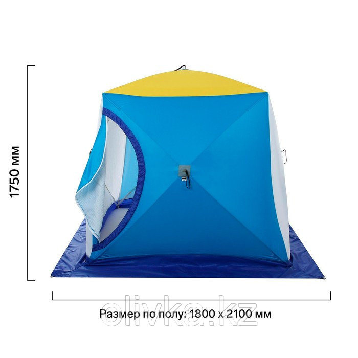 Палатка зимняя "СТЭК" КУБ Long 2-местная, трехслойная, дышащая - фото 2 - id-p105782096
