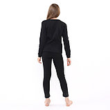 Термобельё для девочки (джемпер, брюки), цвет чёрный, рост 128 см, фото 3