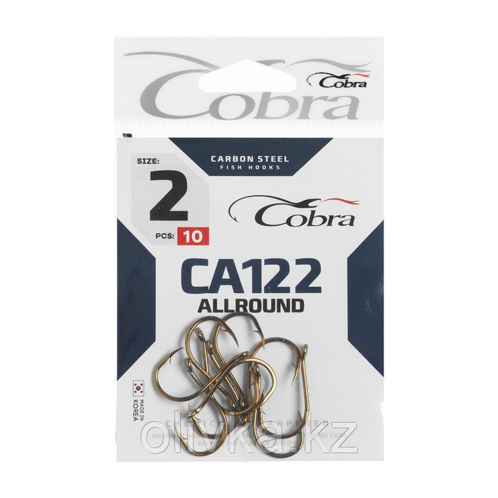 Крючки Cobra ALLROUND, серия CA122, № 02, 10 шт. - фото 1 - id-p113233593