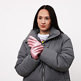 Перчатки женские, безразмерные, с утеплителем, цвет розовый, фото 4