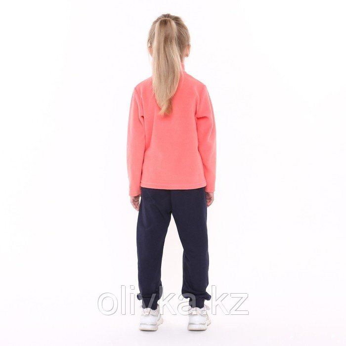 Джемпер для девочки флисовый, цвет персиковый, рост 134-140 см - фото 4 - id-p113237562