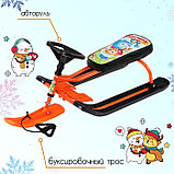 Снегокат «Тимка спорт 2 Фиксики», ТС2/Ф12, цвет оранжевый/чёрный, фото 2