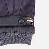 Перчатки мужские, безразмерные, с утеплителем, цвет серый, фото 2