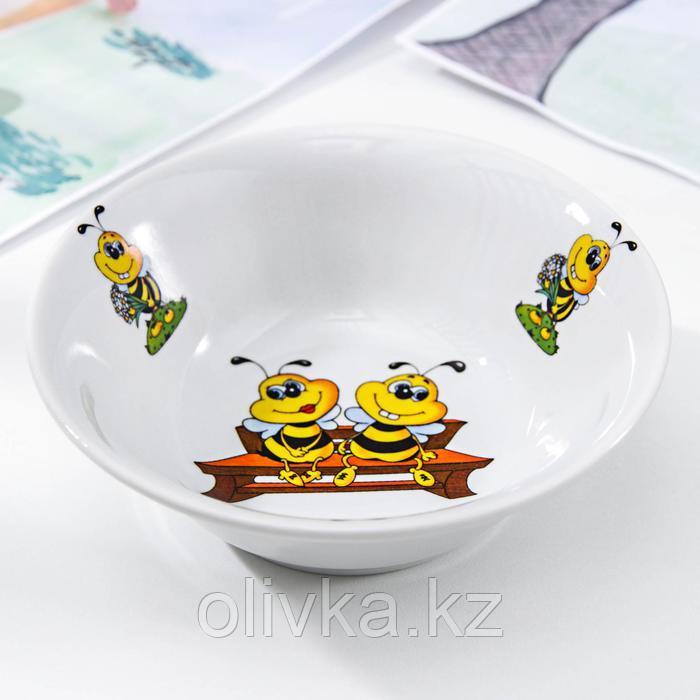 Набор посуды «Пчёлы», 3 предмета: кружка 200 мл, салатник 350 мл, тарелка мелкая d=16,5 см, рисунок МИКС - фото 3 - id-p113243246