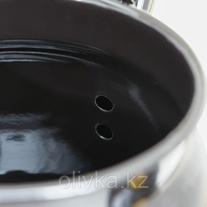 Чайник, 3,5 л, эмалированная крышка, индукция, цвет чёрный, рисунок МИКС - фото 3 - id-p113245099