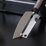 Шинковка, нож для нарезки, открывалка Доляна «Помощник», 3 в 1, 19,5 см (лезвие 9,8 см), цвет серебряный,, фото 2