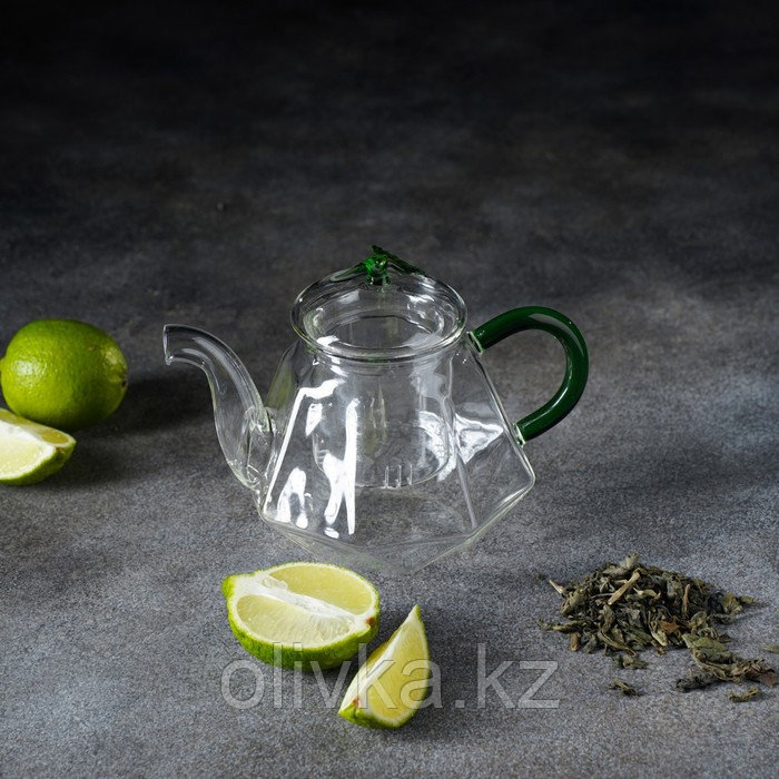 Чайник заварочный со стеклянным ситом «Грин», 600 мл - фото 4 - id-p113244206