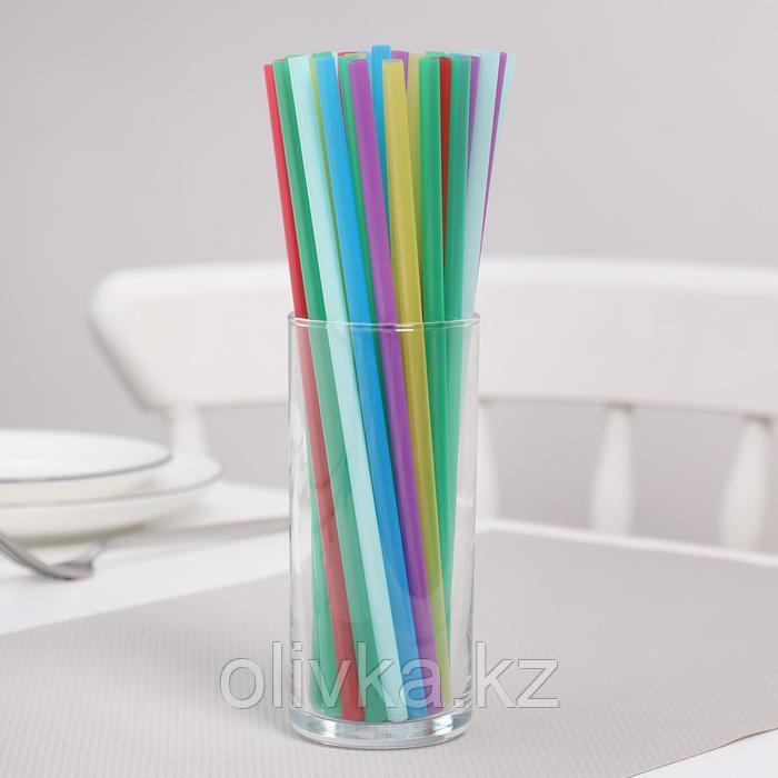 Трубочки одноразовые для коктейля Доляна Fresh, 0,7×21 см, 250 шт, цвет микс - фото 1 - id-p113245156