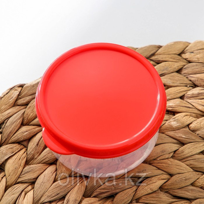 Контейнер круглый Доляна, пищевой, 150 мл, цвет красный - фото 2 - id-p113245159