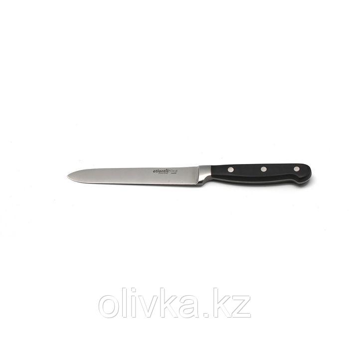 Нож кухонный Atlantis, цвет чёрный, 14 см - фото 1 - id-p113246149