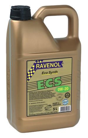 Синтетическое моторное масло RAVENOL ECS EcoSynth SAE 0W-20 SM Объем 5 л.