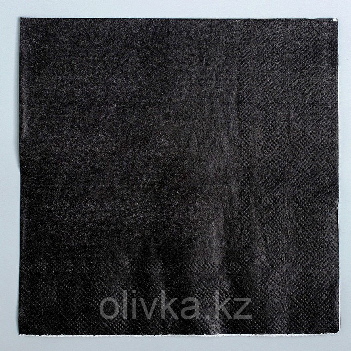 Салфетки бумажные, однотонные, 33×33 см, набор 20 шт., цвет чёрный - фото 1 - id-p113242377