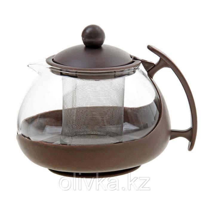 Чайник стеклянный заварочный «Фантазия», 750 мл, с металлическим ситом, цвет МИКС - фото 4 - id-p113242398