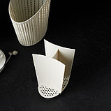 Подставка для столовых приборов "Вязание", цвет белый ротанг, фото 6