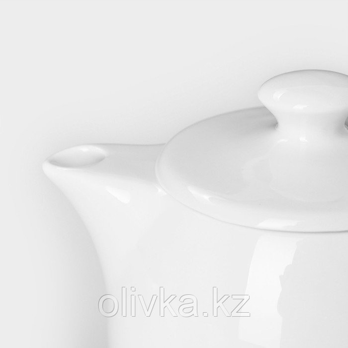Набор для чая фарфоровый «Практик», 2 предмета: чайник 400 мл с подогревом - фото 5 - id-p113245277