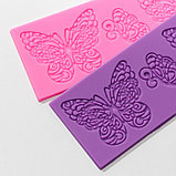 Силиконовый коврик для айсинга Доляна «Бабочки», 19×6 см, цвет МИКС, фото 7