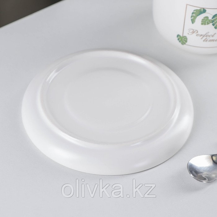 Набор керамический чайный с ложкой «Ботаника», 2 предмета: чашка 200 мл, блюдце, цвет МИКС - фото 3 - id-p113251640