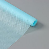 Коврик противоскользящий Доляна «Круги», 30×150 см, цвет прозрачный голубой, фото 2